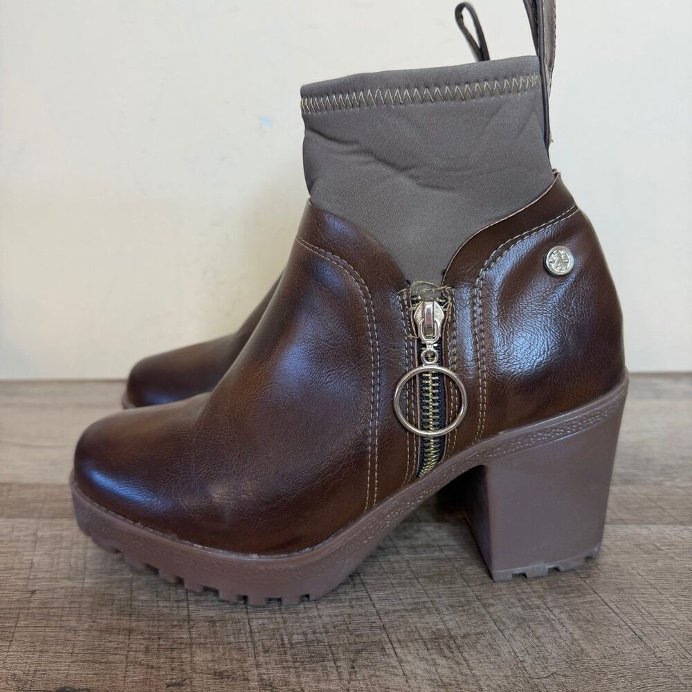 Claudio Rocco ankle botas boots 24 mex 7 US brown - Picture 2 of 9